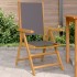 Sillas de jardín 2 uds madera maciza acacia y tela