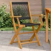 Sillas de jardín 2 uds madera maciza acacia polipropileno negro