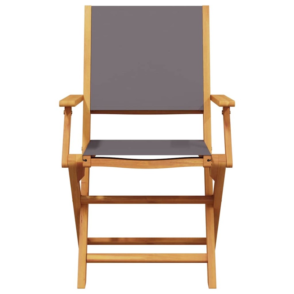 Sillas de jardín 2 uds madera maciza acacia y tela