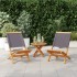 Sillas de jardín 2 uds madera maciza acacia y tela