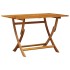 Set de comedor de jardín 5 pzas tela madera maciza