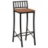 Taburetes altos 2 uds madera maciza de