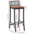 Taburetes altos 2 uds madera maciza de