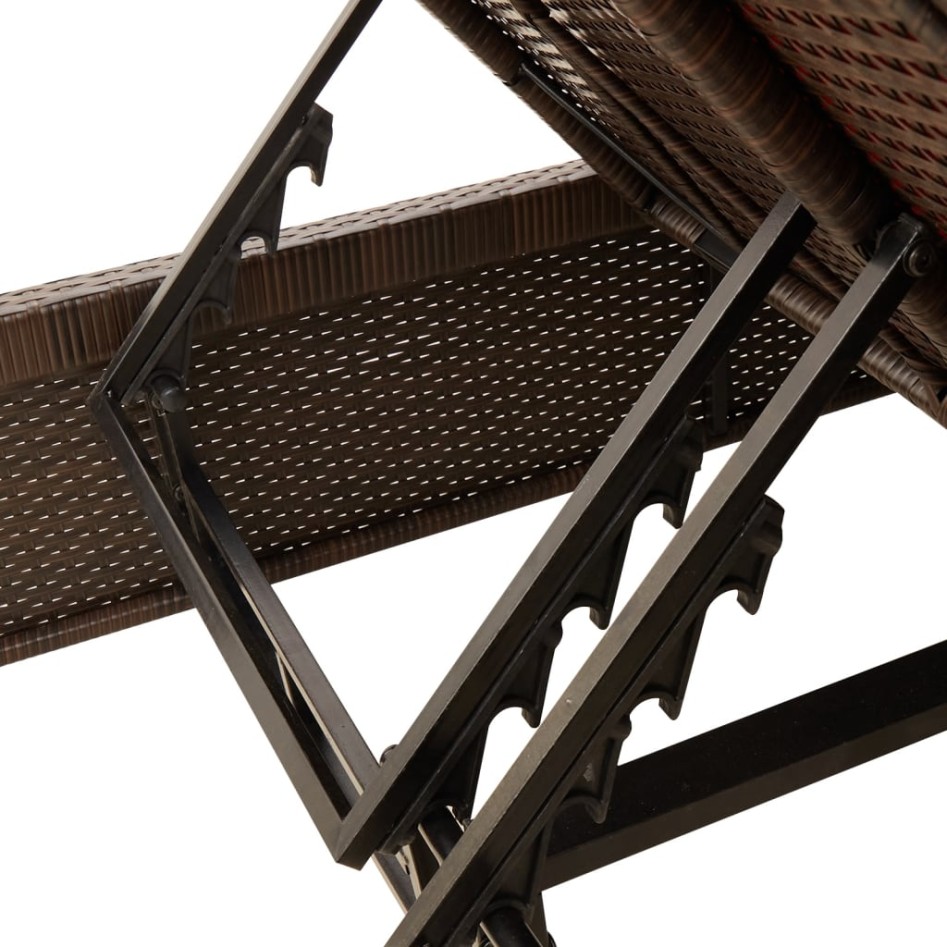 Tumbona doble con cojines ratán sintético