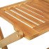 Set de comedor de jardín plegable 3 pzas madera maciza