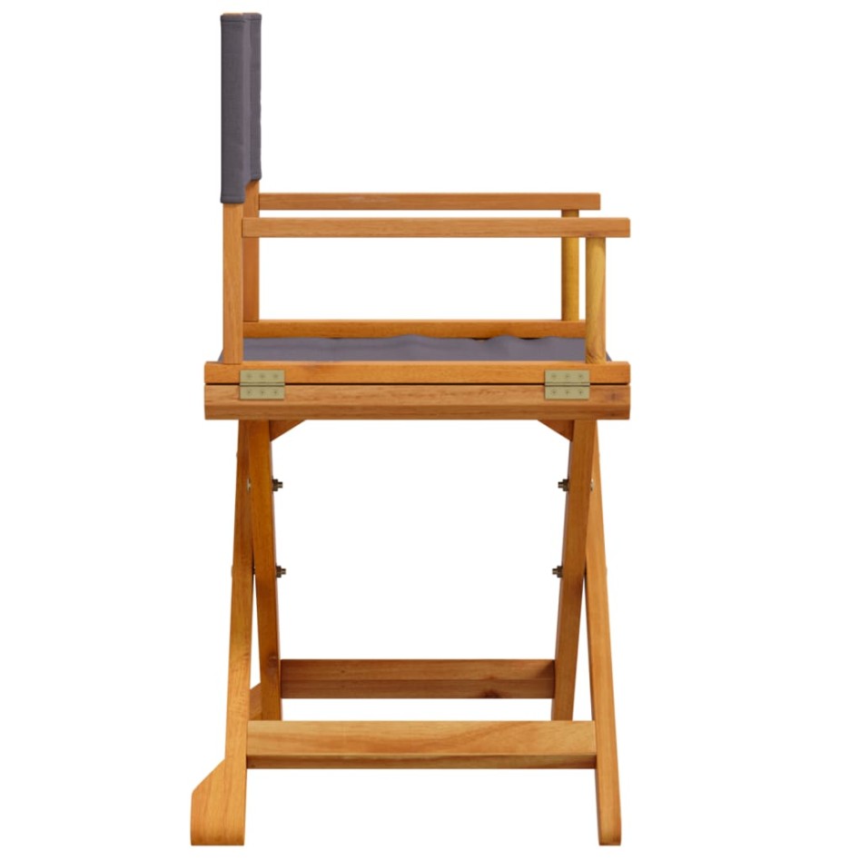 Sillas de jardín plegables 4 unidades tela gris