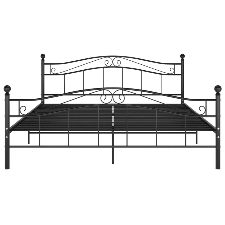 Estructura de cama de metal negra 160x200