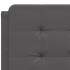 Estructura cama con luces LED cuero sintético gris 140x200