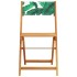 Set de comedor jardín 5 pzas tela madera maciza estampado