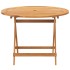 Set de comedor de jardín 5 pzas tela madera maciza gris