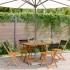 Set de comedor jardín 5 pzas polipropileno madera maciza