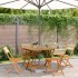 Set de comedor jardín 5 pzas polipropileno madera maciza