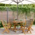 Set de comedor jardín 5 pzas polipropileno madera maciza