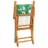 Set de comedor jardín 5 pzas tela madera maciza estampado