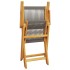 Set de comedor jardín 5 pzas polipropileno madera maciza