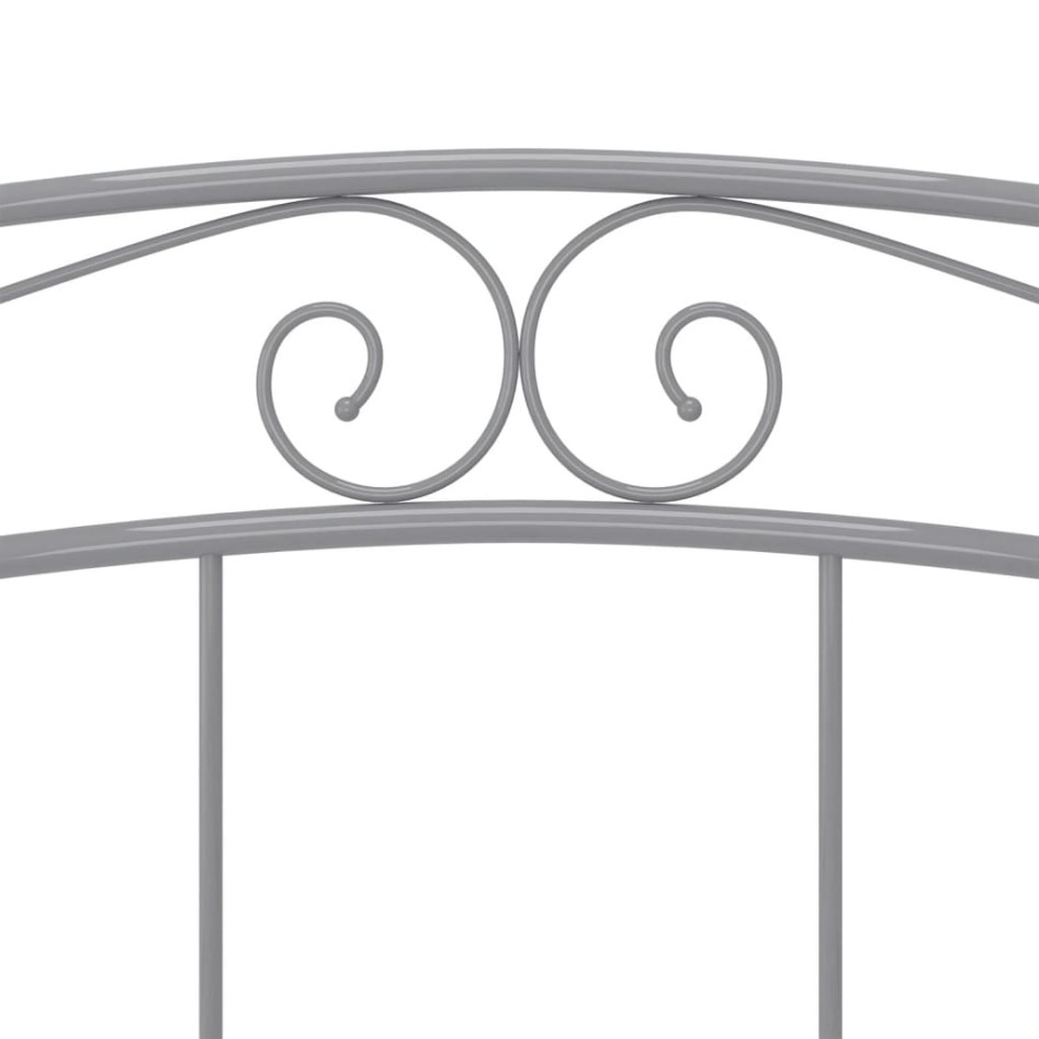 Estructura de cama de metal gris 160x200