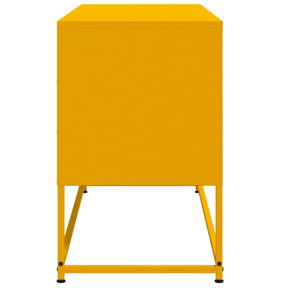 Mueble para TV de acero amarillo mostaza 100,5x39x60,5