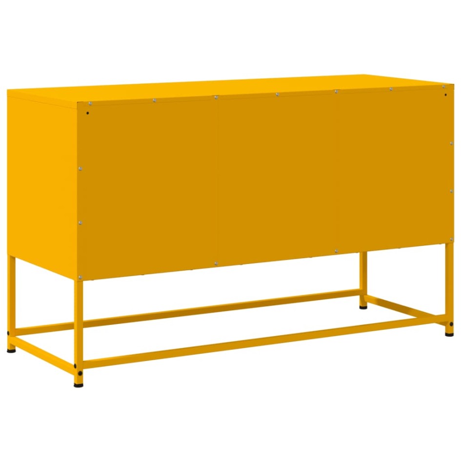 Mueble para TV de acero amarillo mostaza 100,5x39x60,5