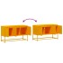Mueble para TV de acero amarillo mostaza 100,5x39x60,5