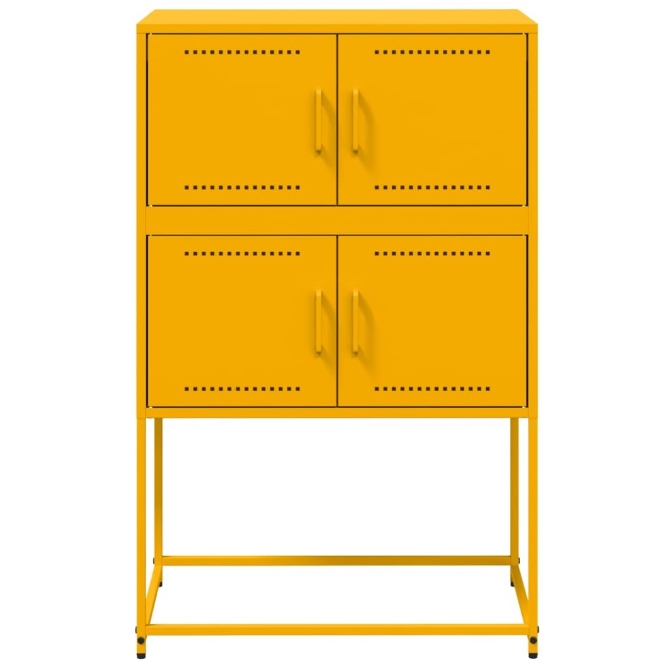 Aparador de acero amarillo mostaza 68,5x38,5x107