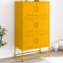 Aparador de acero amarillo mostaza 68,5x38,5x123,5