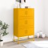 Aparador de acero amarillo mostaza 68,5x38,5x123,5