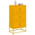 Aparador de acero amarillo mostaza 68,5x38,5x123,5
