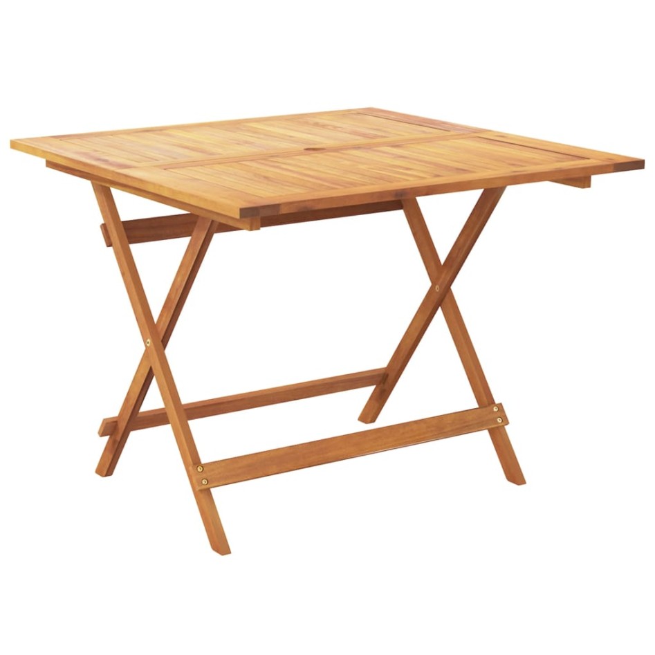 Set de comedor de jardín 5 pzas ratán PE madera maciza