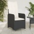 Sillón reclinable de jardín con cojines ratán sintético