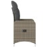 Sillón reclinable de jardín con cojines ratán sintético
