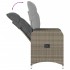 Sillón reclinable de jardín con cojines ratán sintético