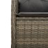 Sillón reclinable de jardín con cojines ratán sintético
