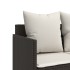 Set comedor de jardín 5 piezas y cojines ratán sintético