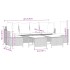 Set comedor de jardín 5 piezas y cojines ratán sintético