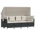 Set de muebles de jardín 5 pzas y cojines ratán sintético