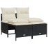 Set de muebles de jardín 5 pzas y cojines ratán sintético