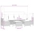 Set comedor de jardín 5 piezas y cojines ratán sintético
