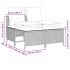 Set comedor de jardín 5 piezas y cojines ratán sintético