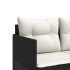 Set de muebles de jardín 5 pzas y cojines ratán sintético