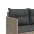 Set de sofás jardín y cojines 5 pzas ratán sintético gris