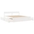 Cama sin colchón madera maciza de pino blanca 180x200