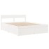 Cama con cajones y colchón madera maciza pino blanca 160x200