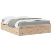Cama con colchón madera maciza de pino 160x200 cm