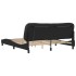 Estructura cama LED sin colchón cuero sintético negro