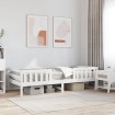 Cama sin colchón madera maciza de pino blanca 80x200 cm