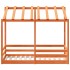 Cama infantil con techo madera maciza pino marrón 70x140