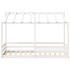 Cama infantil con techo madera maciza pino blanca 90x200