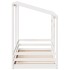 Cama infantil con techo madera maciza pino blanca 90x200