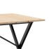 Mesa de comedor marco X madera maciza pino y acero