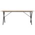 Mesa de comedor marco X madera maciza pino y acero